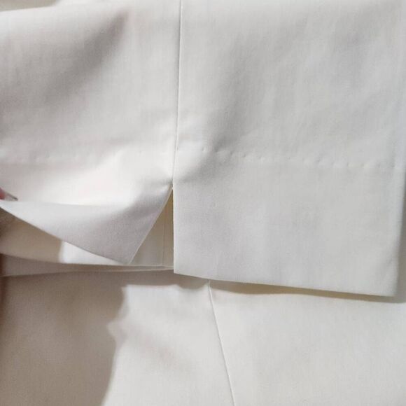 Lafayette 148 New York Bleecker cotton blend pants slim fit side zip cloud 16 - Picture 6 of 10